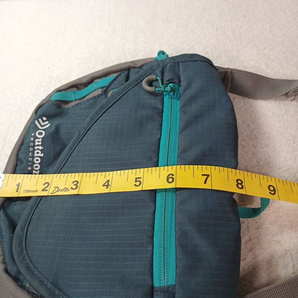 Outdoor Products Waist Pack Fanny Pack Teal Gray Hiking Travel Belt Bag - Picture 9 of 10